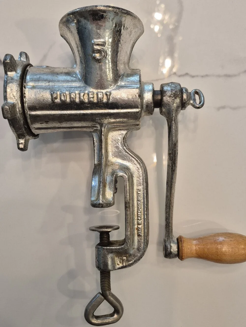 Porkert  Manual Meat Grinder Cast Iron Made In Chechoslovakia Size 5